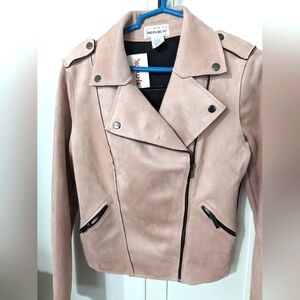 For the Republic Zip Up Jacket 6640066 Pink Bloom Faux Suede S